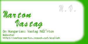 marton vastag business card